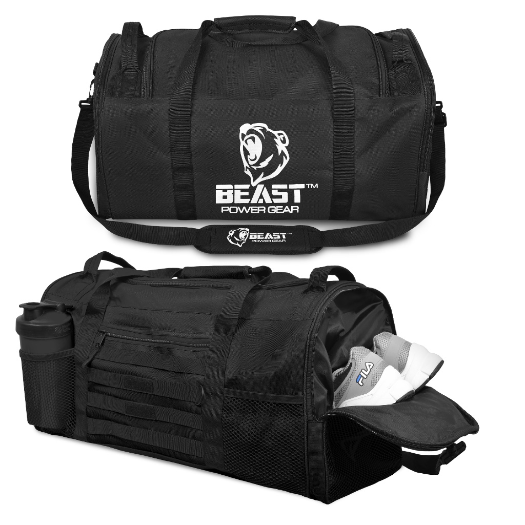 Gym Duffle Bag- Workout, Boxing, Mma, Sports Bag With Shoes Compartment